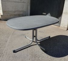 Gartentisch oval grau klappbar gebrauchter Zustand