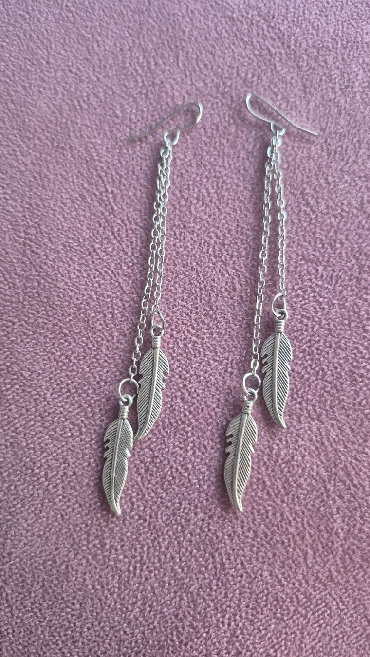 Boucles d'oreille: Orecchini pendenti argento piuma nuovo – Neuf (Voir description) à Giubiasco par Stefaniav