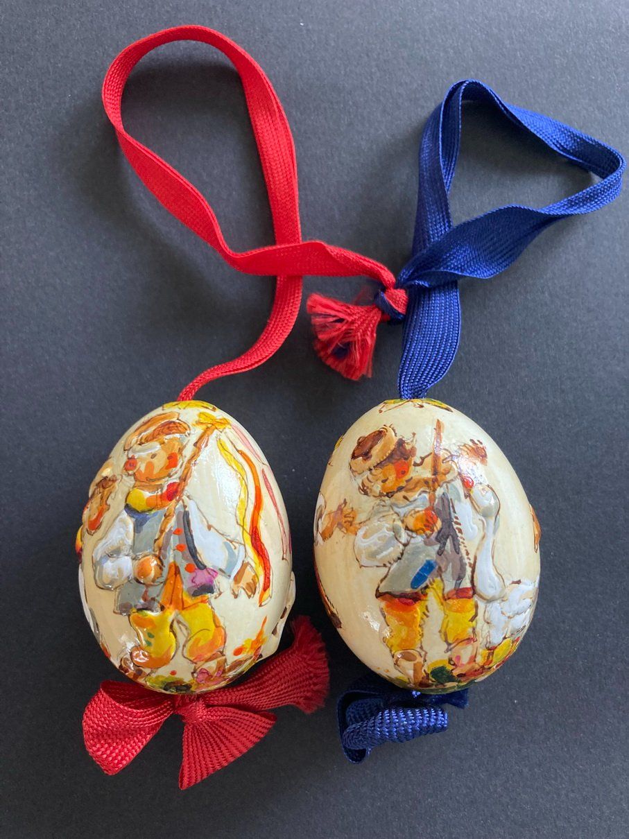 Tutte le decorazioni: Deko-Eier, 2 Stk. als Paar, handbemalt, antik – Usato da Pfäffikon SZ venduto da Etzelstuermer 1
