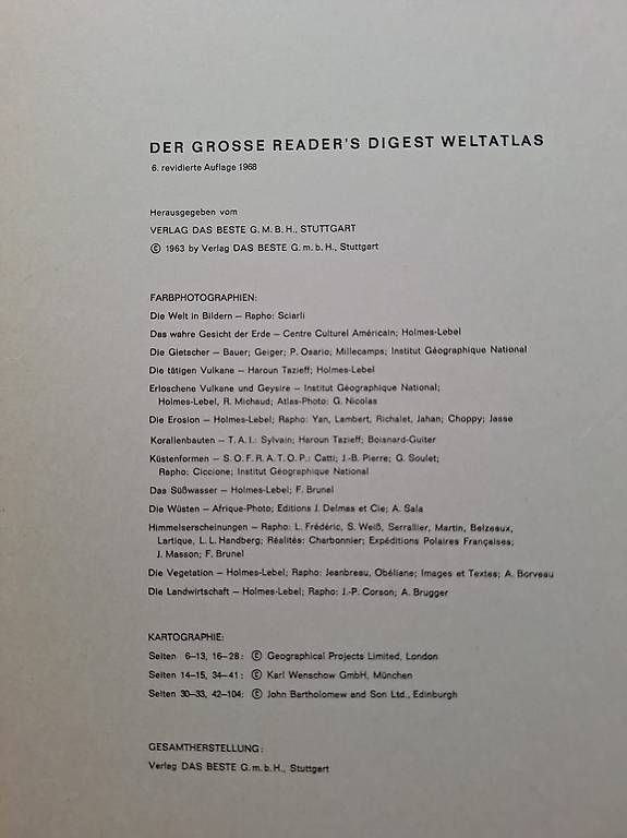 Livres: Der grosse Reader's Digest Weltatlas 1968 – D'occasion à Flumserberg Bergh par ali_bnr8 1
