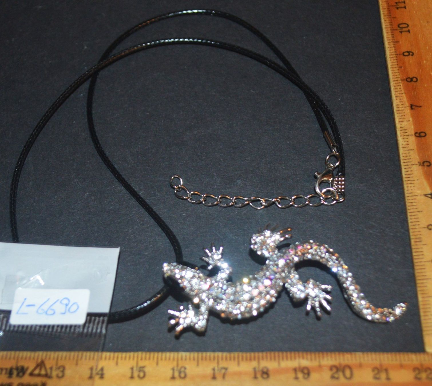 Spille & Fermagli: Brosche oder Halskette L-6690 – Eidechse weiss mit Strass – Nuovo e nell'imballaggio originale da Goldiwil (Thun) venduto da han_v5b7 3