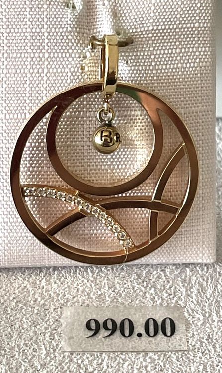 Anhänger: Wunderschöner Breuning Anhänger 18kt. GG mit Brillanten – Neu und originalverpackt aus Hombrechtikon von Harosa