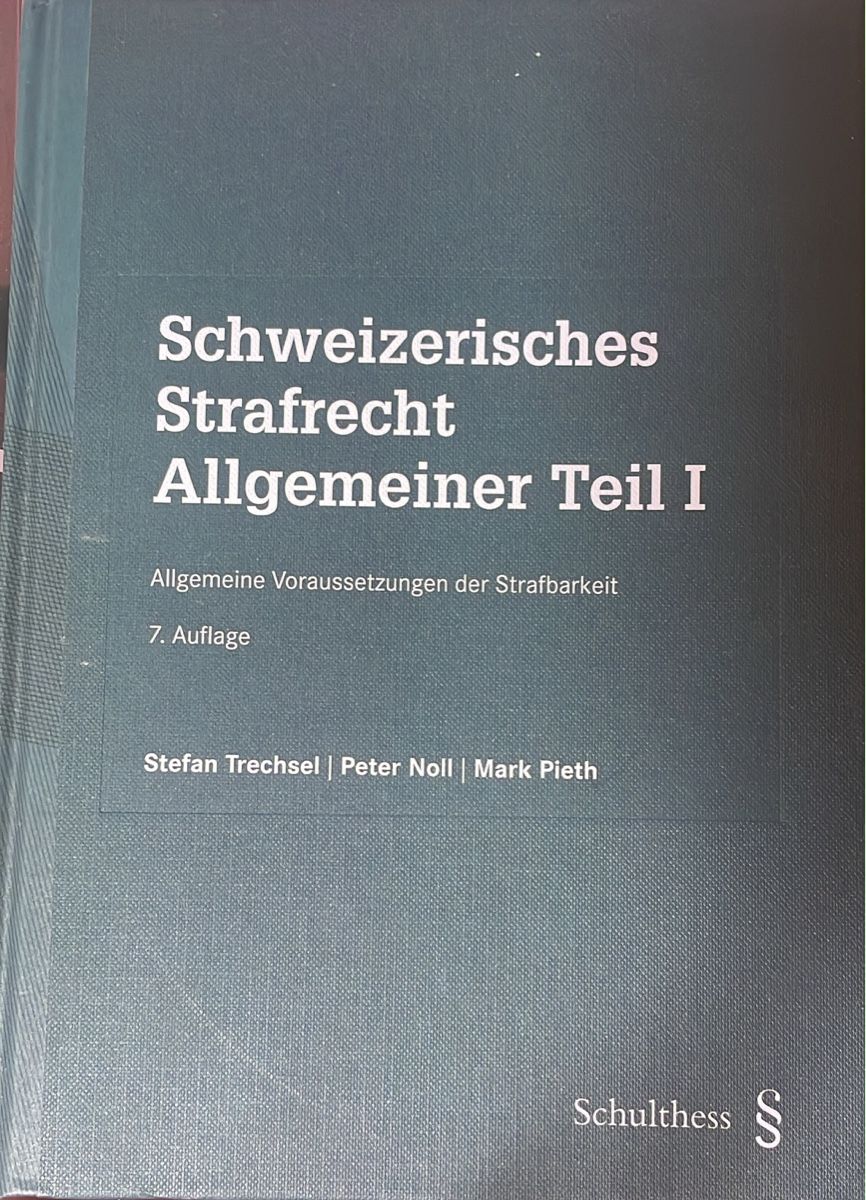 Libri: Lehrbuch Strafrecht Allgemeiner Teil 7. Auflage – Nuovo (secondo la descrizione) da Buch am Irchel venduto da Lord_roli