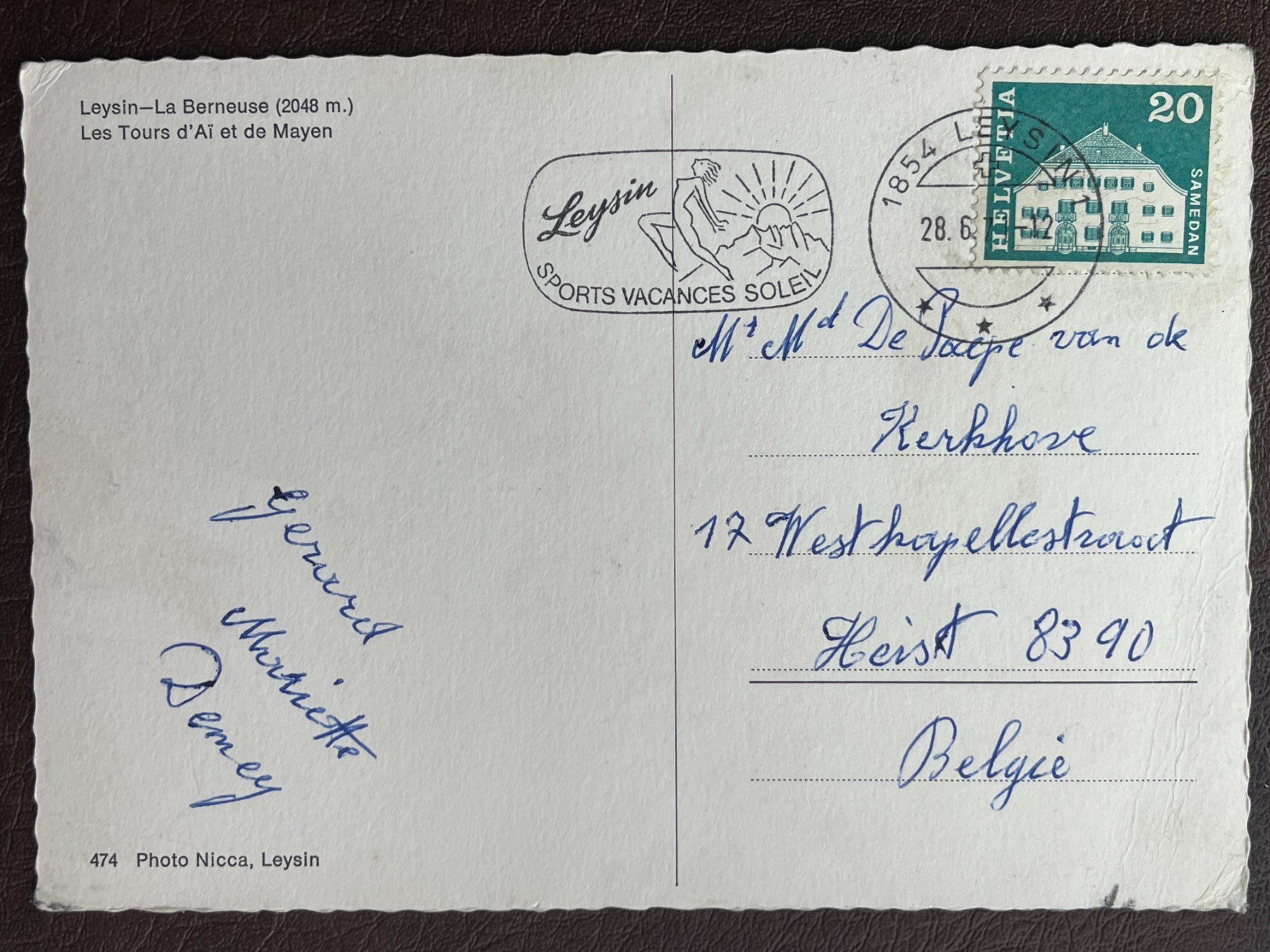 Cartoline postali: Leysin - La Berneuse - Luftseilbahn – Usato da Steg VS venduto da danwer74 1