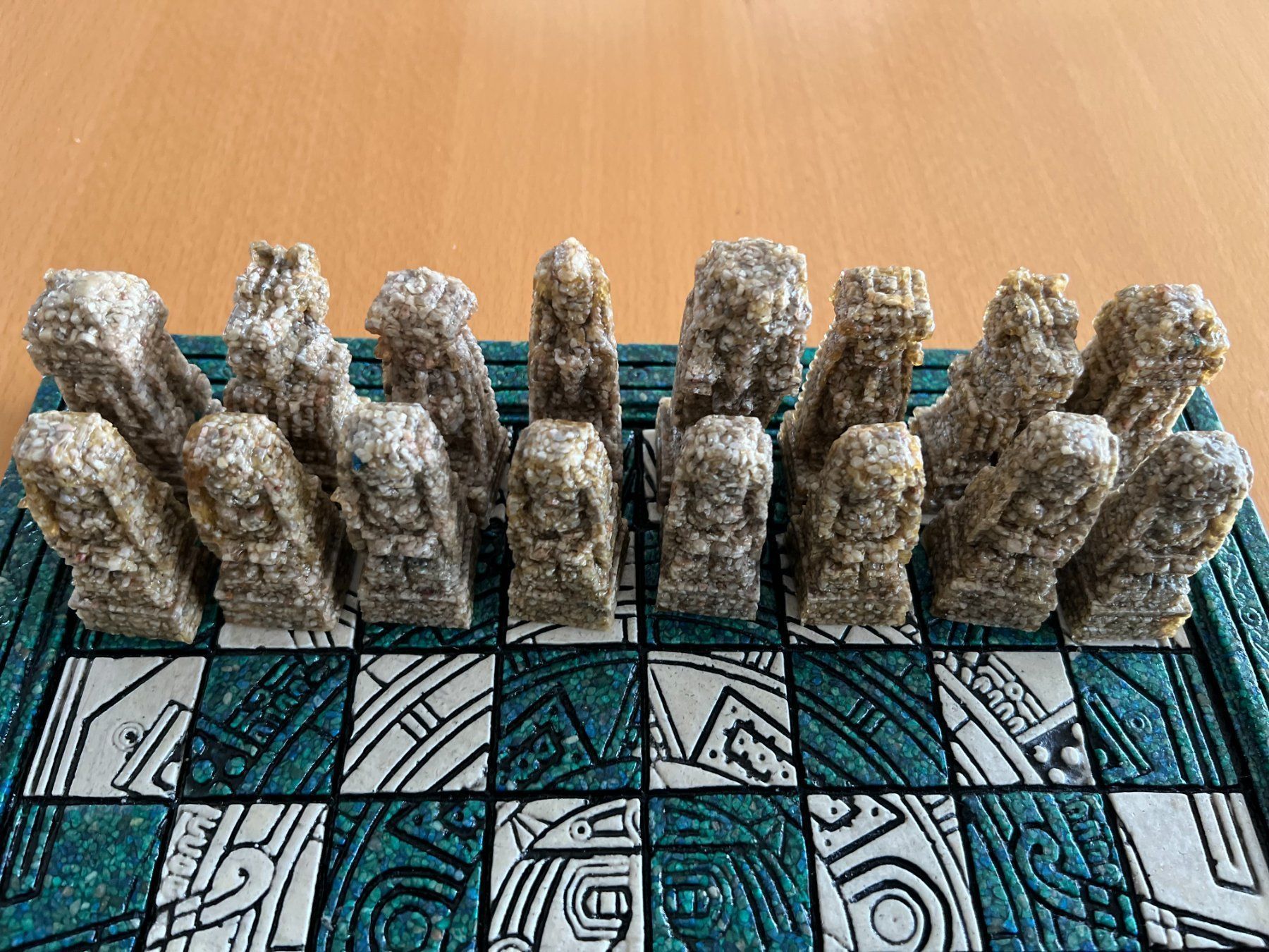 Giochi: Jeu d'échecs Aztec-Maya malachite – Nuovo (secondo la descrizione) da Prez-vers-Noréaz venduto da JOCO1963 6