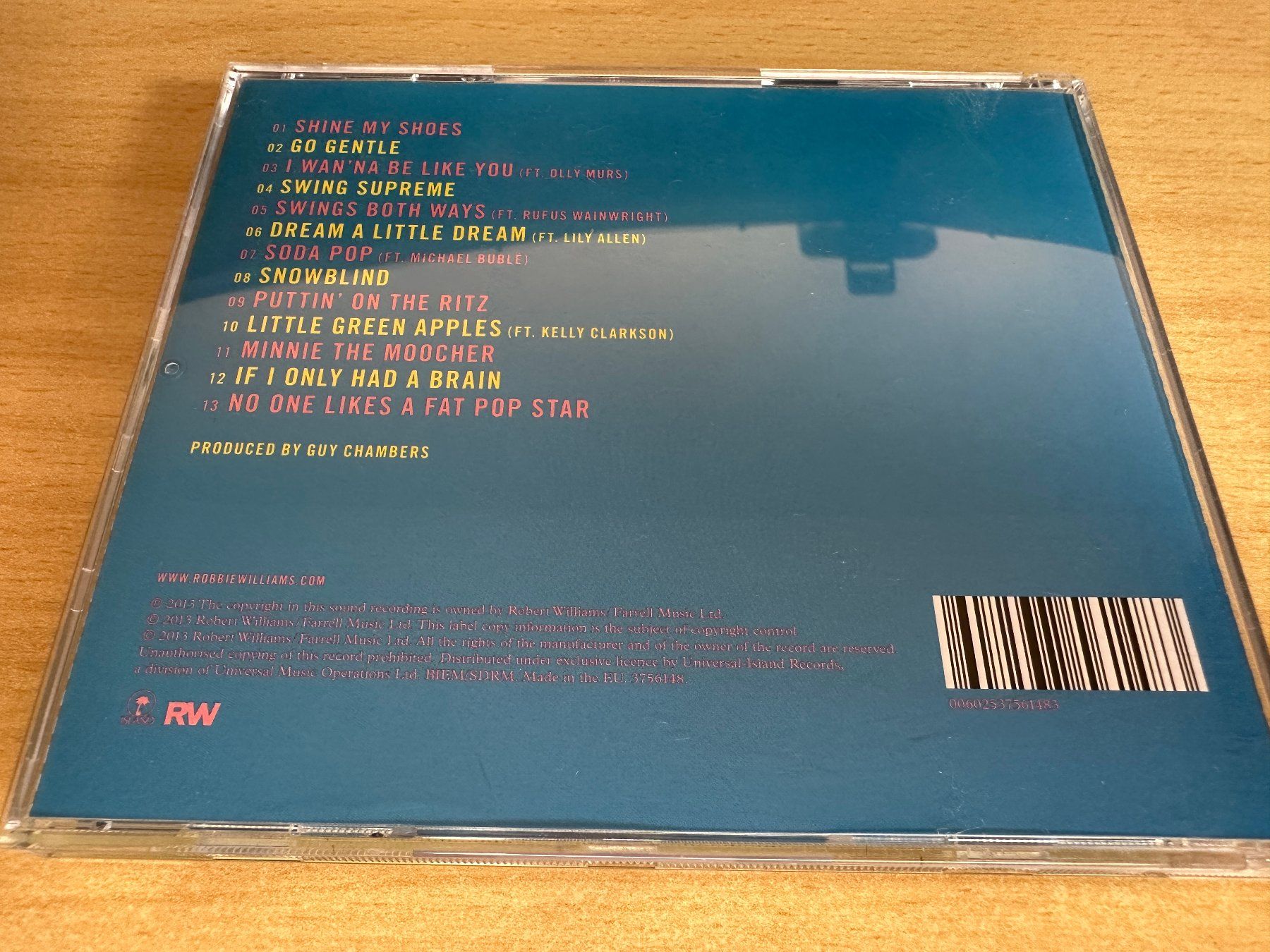 CD: Robbie Williams – Swings Both Ways – Usato da Rikon im Tösstal venduto da Alpenmutz 1