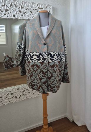 DESIGNER STRICKJACKE, MERINO WOLLE, OVERSIZE, passt zu IVKO