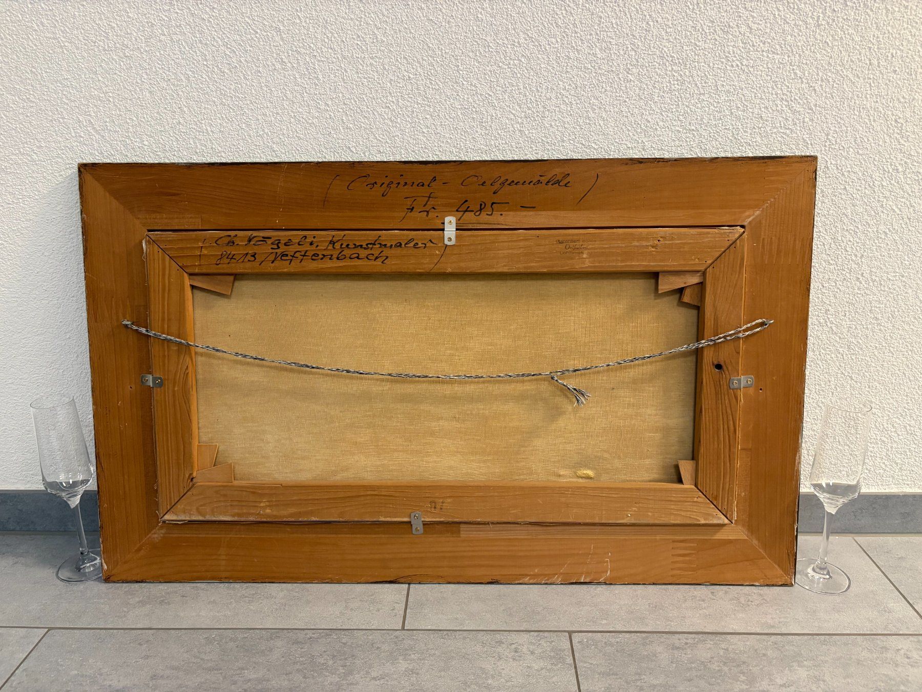 Dipinti: 86.5 cm breitx 52 cm/  Vögeli Öl Gemälde Wald Teich – Usato da Ottenbach venduto da TimelessEmotions. 9