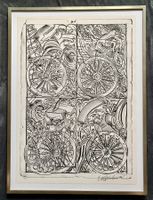 Bernhard Luginbühl-grosse Lithografie, prächtig gerahmt