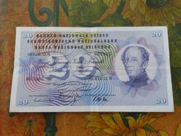 SUISSE  20  Francs  1967  (3965)  Billet