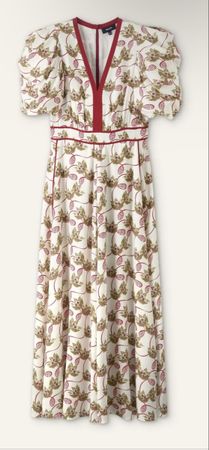 ME+EM Silk Waterlily Print Maxi Dress