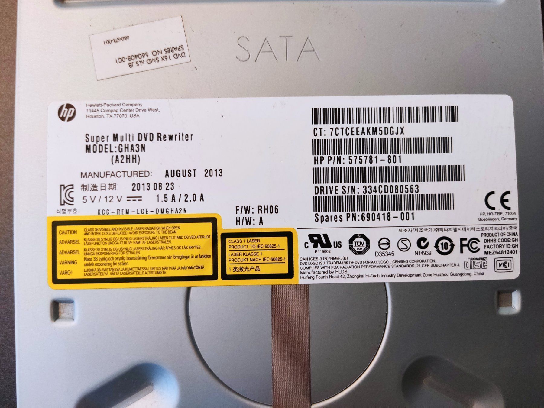 PCs: HP DVD Brenner jg. 2013 – Gebraucht aus Thundorf von Swizzzly 1
