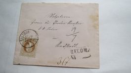 Österreich 1867, 15 Kr. auf Reco brief