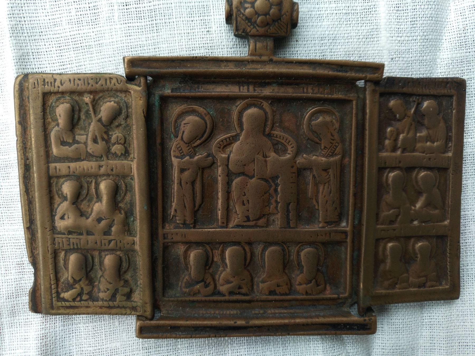 Poster & Bilder: Bronze IKONE mit drei Teilen – Gebraucht aus Oberbipp von A.B.M. 1