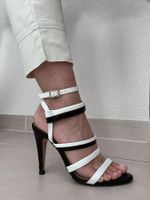 Damenschuhe L.K. Bennett Sandalen schwarz/weiss Grösse 37