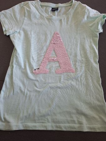 T-Shirt mit Pailletten Gr. 140 / 146