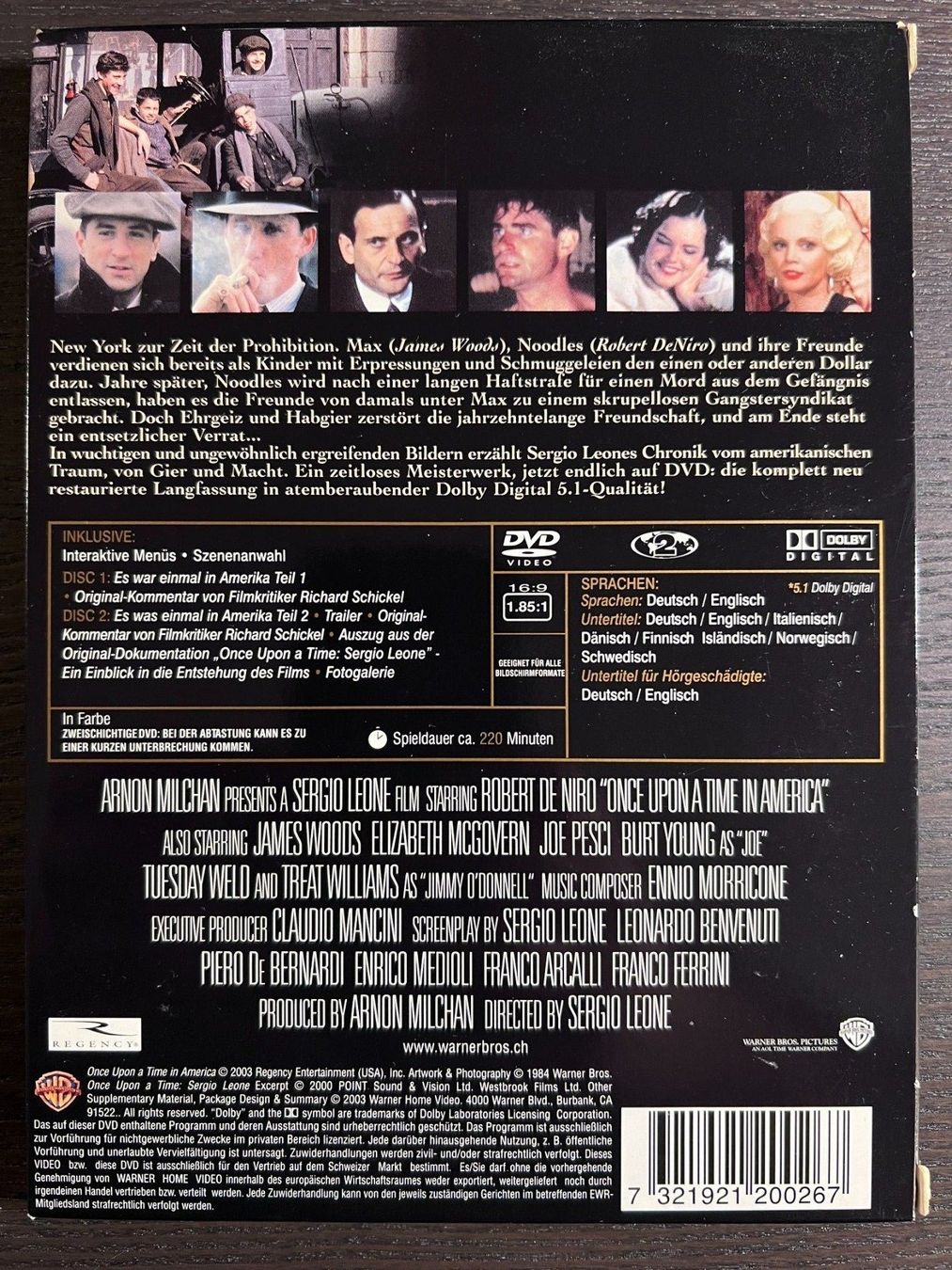Tutti i DVDs: Es war einmal in Amerika – Usato da Zürich venduto da FilmFreunde 1