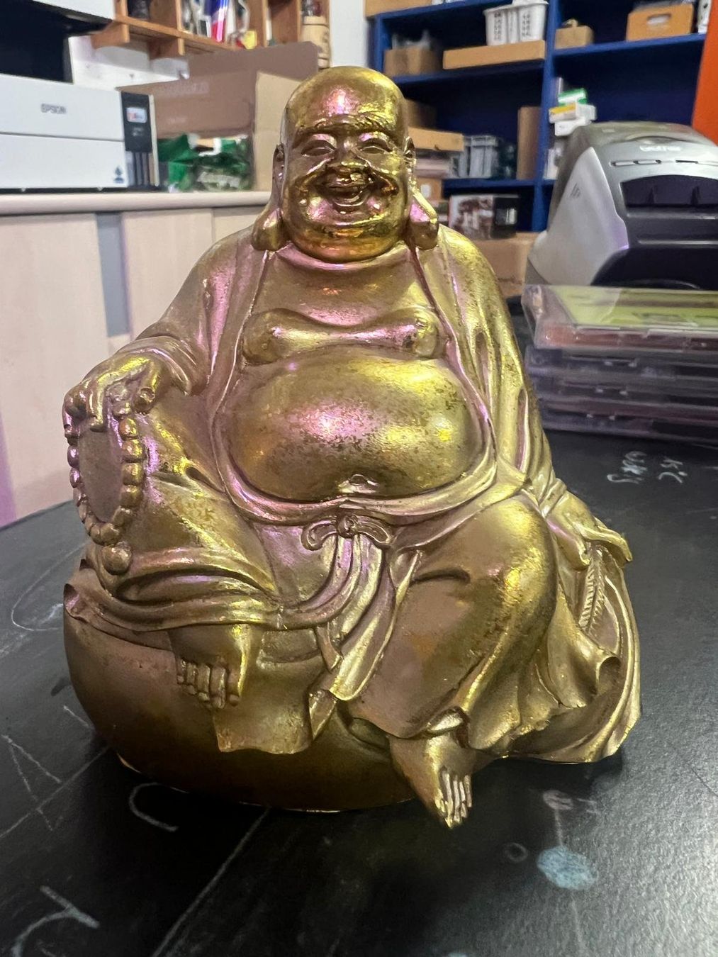 Statuette: Buddha goldfarben 100x95x70mm – Nuovo (secondo la descrizione) da Buchs SG venduto da Pocolocoli