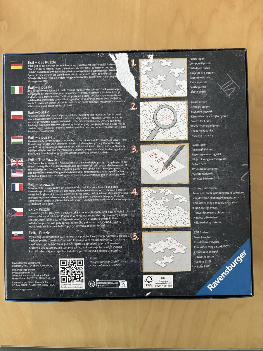 Ravensburger Puzzles: Exit Puzzle Ravensburger – Gebraucht aus Niederwangen b. Bern von muidop 1
