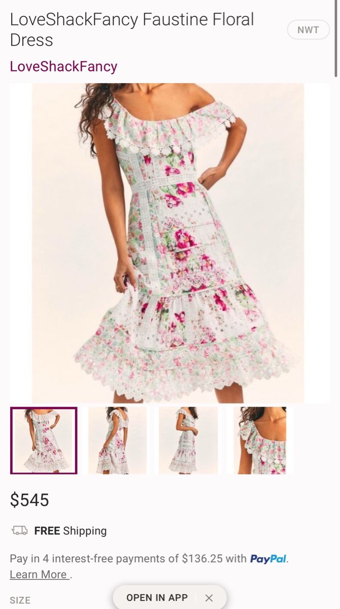 Vestiti: LoveShackFancy Faustine Floral Dress – Nuovo (secondo la descrizione) da Spreitenbach venduto da Wa-C789 6