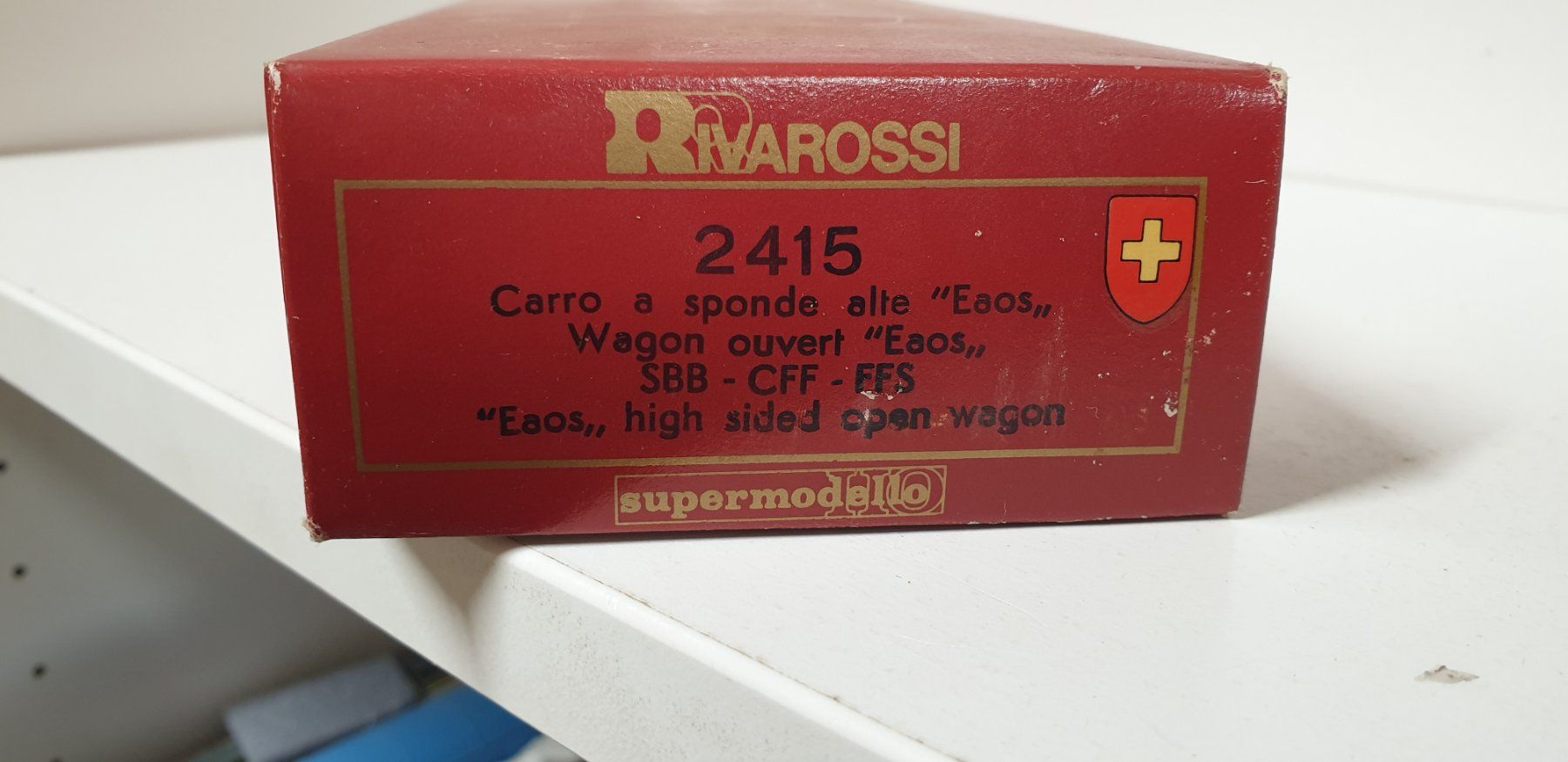 Rivarossi Modellini di ferrovie: Rivarossi SBB Güterwagen Eaos H0/DC 2415 – Nuovo e nell'imballaggio originale da Neuenhof venduto da ludovicco 1