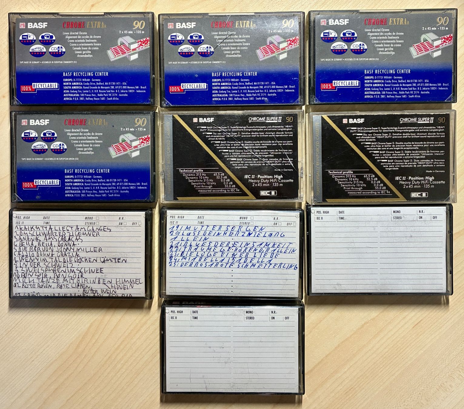 Kompaktkassetten: 10Audio Kassetten BASF, Gebraucht, Vintage – Gebraucht aus Buchberg von ICM-Tapefan-1961-MCS 1