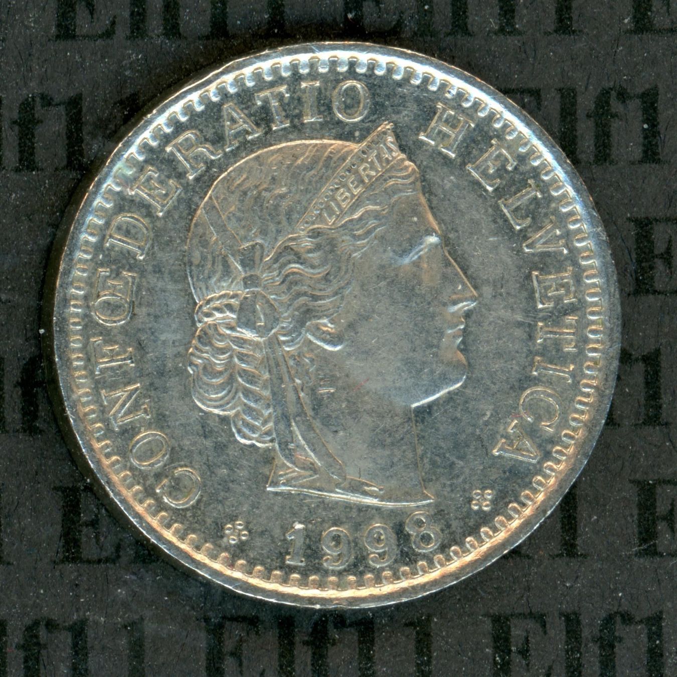 Tutti le monete: CHF___0.20 1998 vz 20 Rappen – Usato da Widnau venduto da Elf11