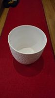 Blumentopf weiss rund 21 cm Höhe gebraucht Zustand