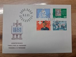 Briefmarkencouvert Helvetia 1965