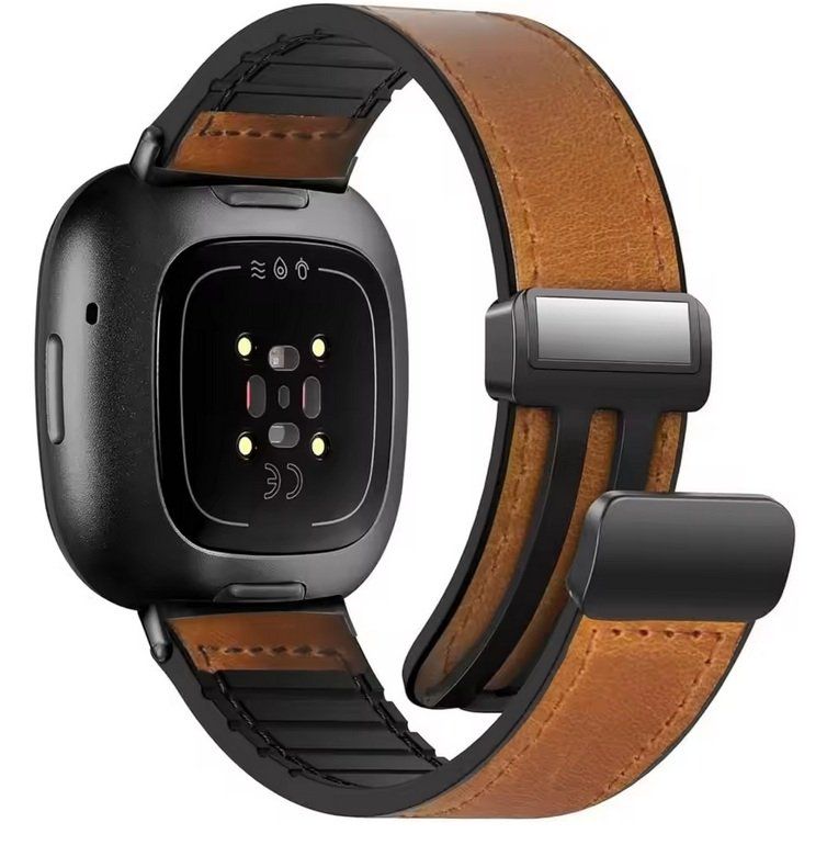 Armbänder & -reifen: Leder und Silikon armband für Fitbit Versa 3 4 Sense – Neu und originalverpackt aus Lausanne von WATCH-WORLD 1