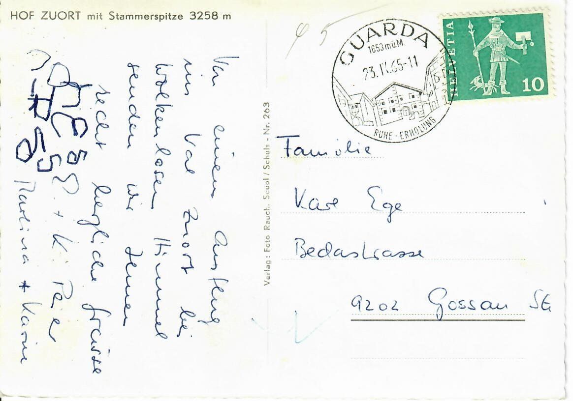 Cartes postales: Hof Zuort mit Stammerspitze – D'occasion à Hochdorf par Ziegel-16 1