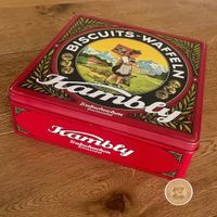 Kambly Blechdose Biscuits-Waffeln – Schweizer Alpenmotiv