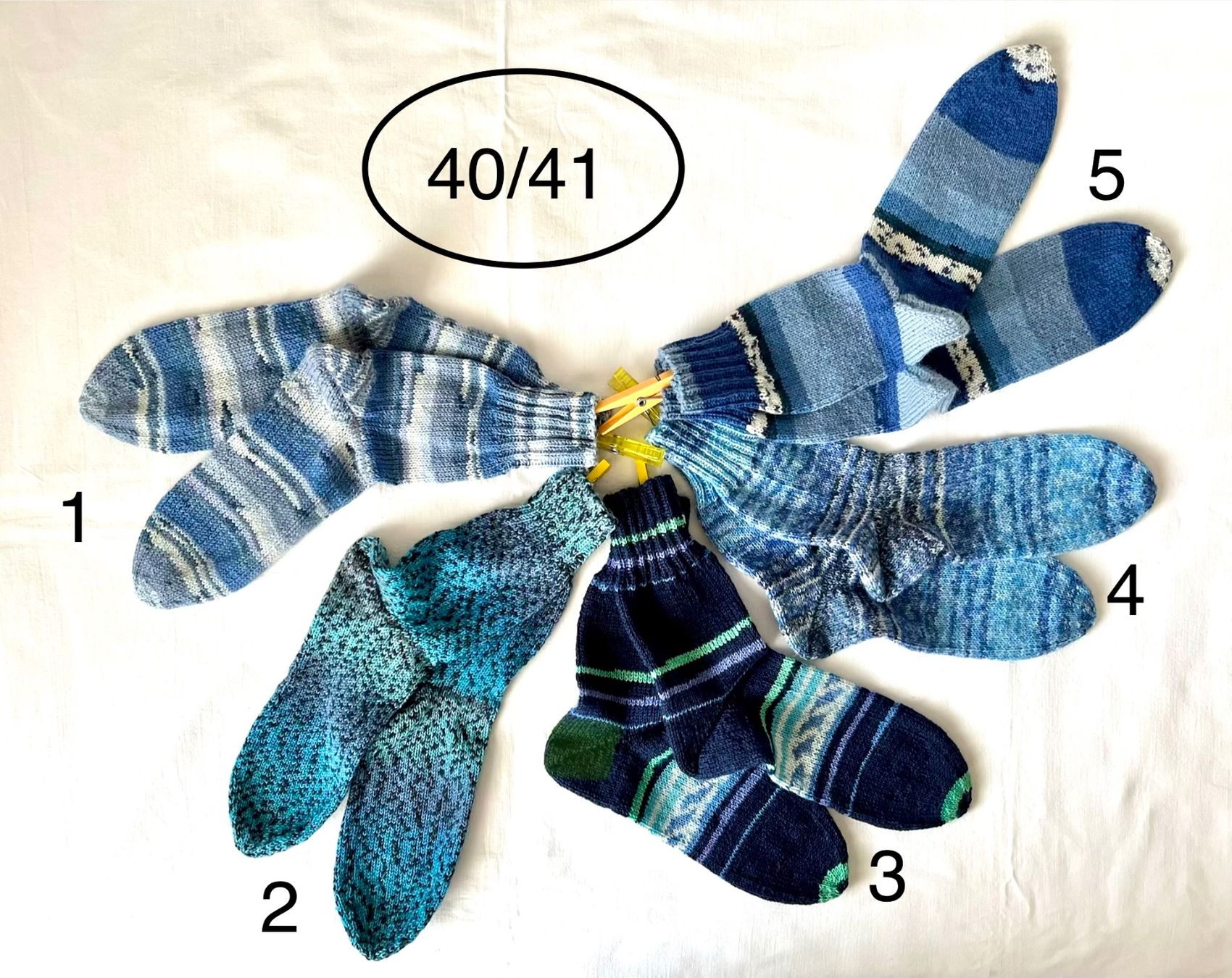 Calze: handgestrickte Wollsocken, 40/41 – Nuovo e nell'imballaggio originale da Engelburg venduto da rautibus