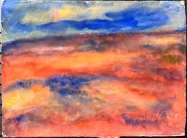 Karl Weber. Landschaft. Aquarell auf Papier