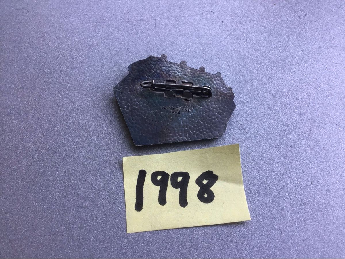 Basler Placchette & Badge: Baslerfasnachtsplaketten 1998 Silber – Usato da Arlesheim venduto da printz01 1