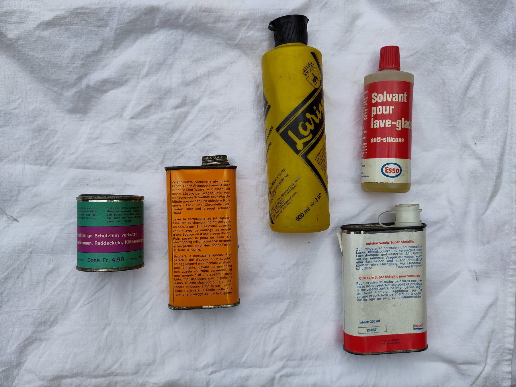 Alle Autoersatzteile: Vintage Autoshampoo Scheibenreiniger Chromschutz – Gebraucht aus Schaffhausen von RolfMeister 1