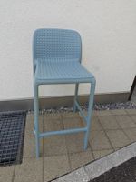 Nardi Lido - Bar stool blue plastic perforated seat like new