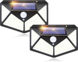 2 Stk.Wasserdichte Solarlampe für außen