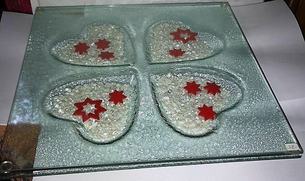Piatti di portata: Topfuntersetzer aus Glas 4 Eckig 2 lagen – Nuovo (secondo la descrizione) da Lutzenberg venduto da Truhe