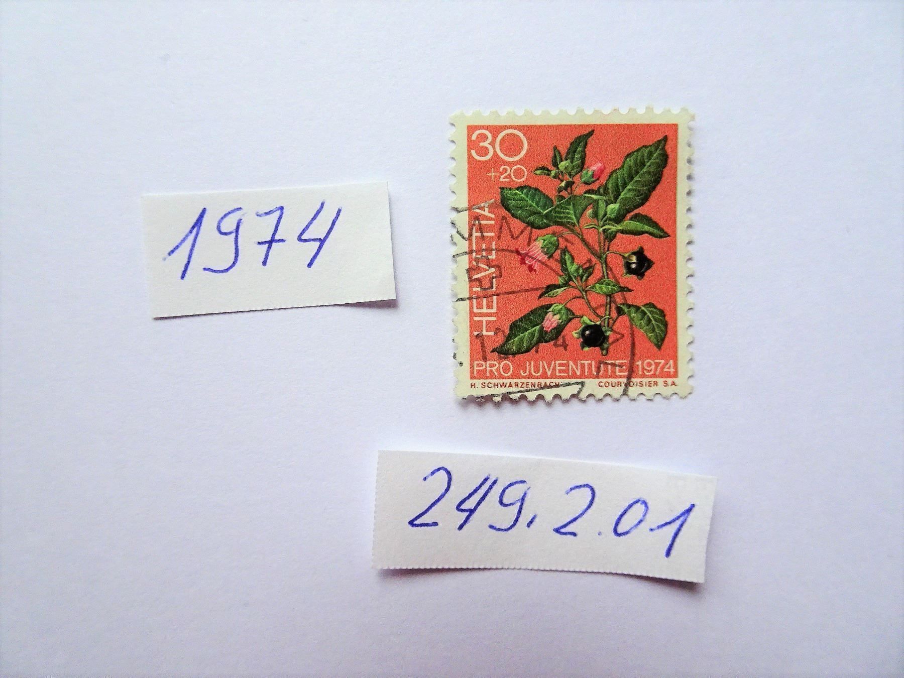 Tutti i francobolli: PJ 1974 – Usato da Aadorf venduto da Chnorli-Furz 1