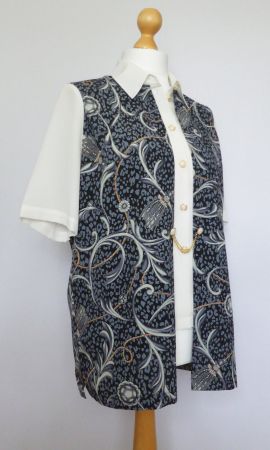 Kurzarm-Bluse, eleganter 2-Lagen-Look, Biaggini, Grösse 42