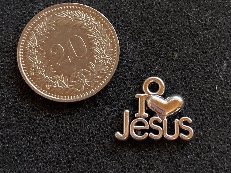 Ciondoli: PENDENTIF - I LOVE JESUS – Nuovo (secondo la descrizione) da Le Brassus venduto da cinema13