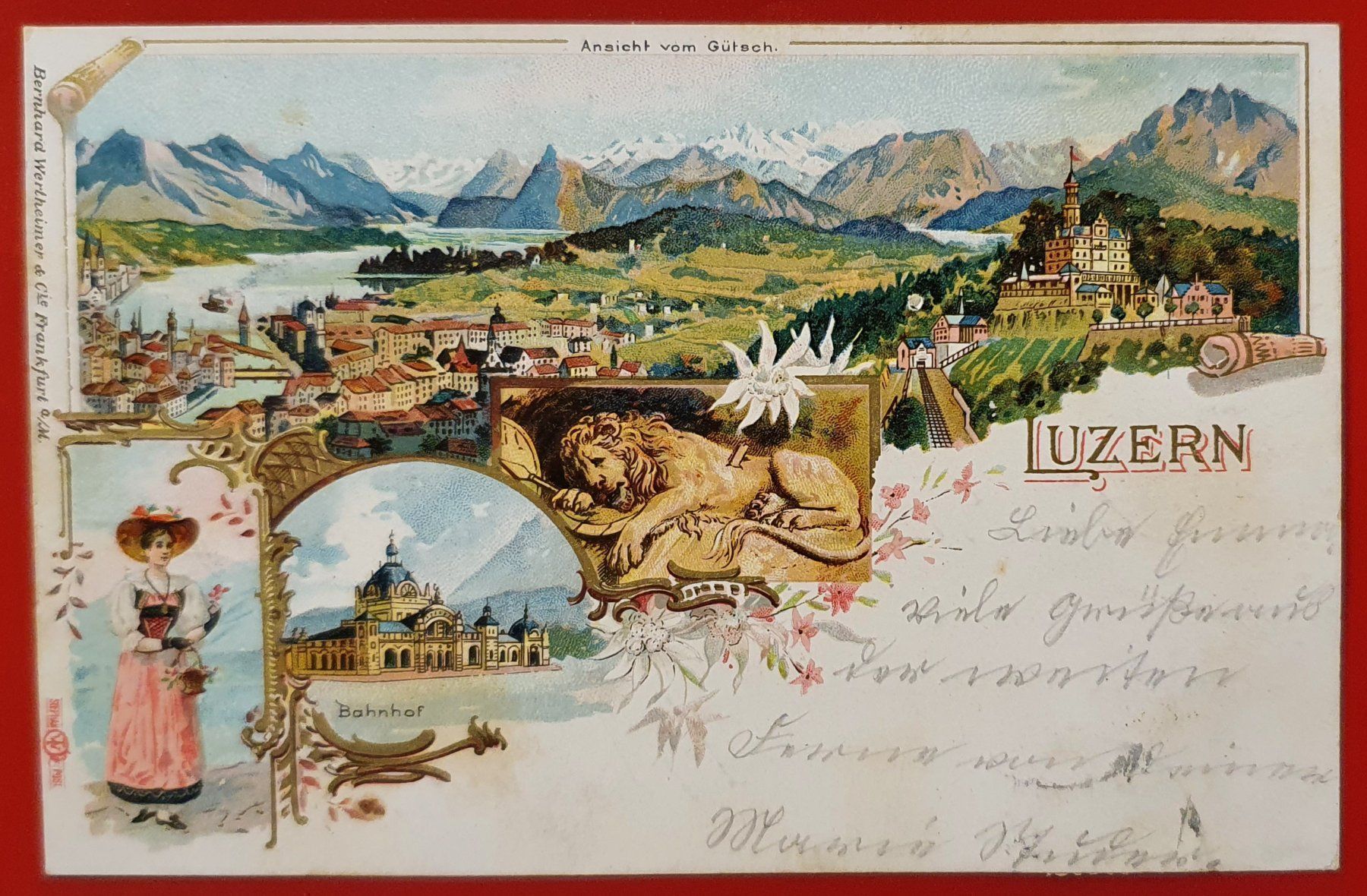 Cartoline postali: Luzern 1898 – Usato da Kreuzlingen venduto da Rschweiz1