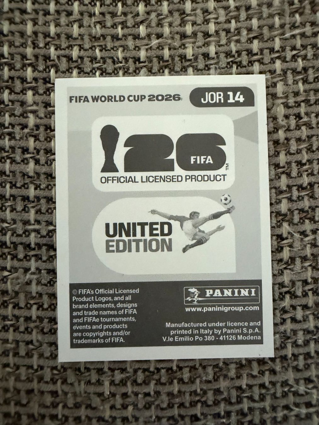 Panini Carte collezionabili: FIFA WM 2026 Panini JOR 14 – Usato da Egg b. Zürich venduto da pie_9jrw 1