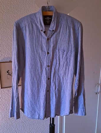 Schönes Baumwoll/Leinen Hemd, H&M, Herren Grösse S