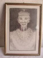Originale Bleistiftzeichnung von Jiri Jarusek, 1972, gerahmt