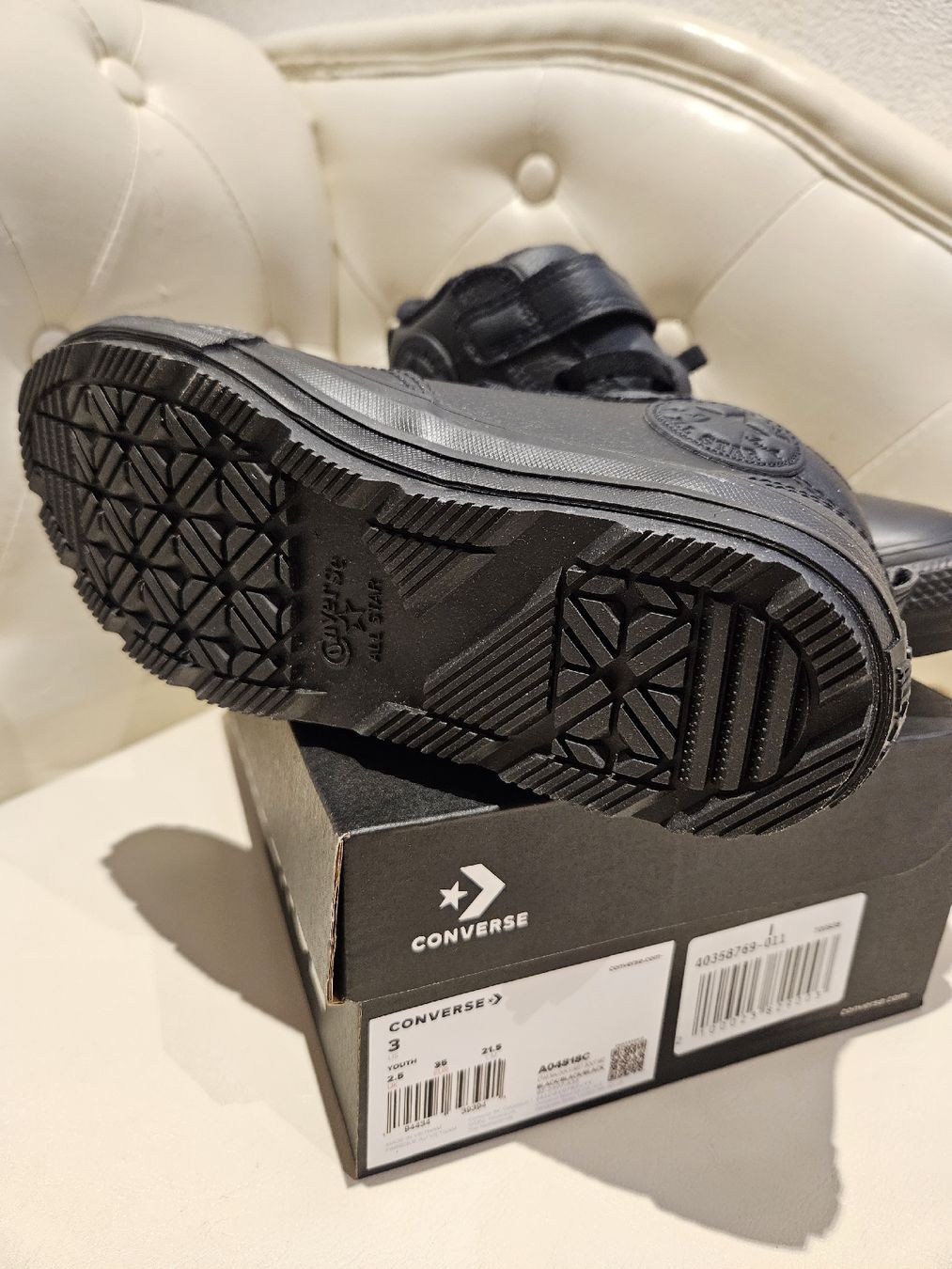 Converse Scarpe per ragazzi: Kinder Converse All Star, Gr. 35, Schwarz, Neuwertig – Nuovo (secondo la descrizione) da Matzingen venduto da seme_products 5