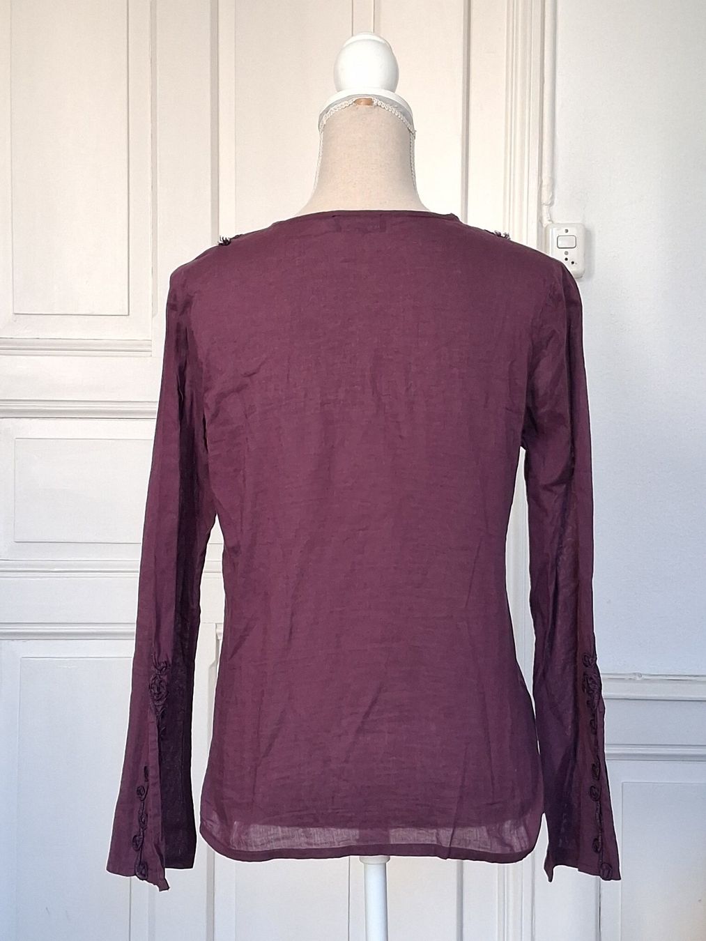 Camicette: Sommer leichte langarm Bluse violett Gr. S – Usato da Ried-Brig venduto da Zzyzx 4