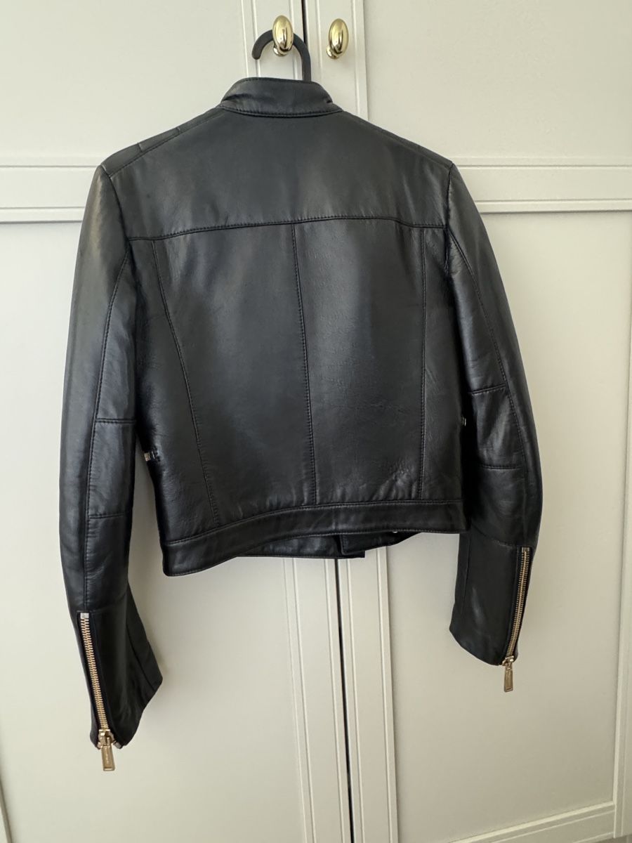 Giacche: DSQUARED2 Damen Lederjacke Gr. 40 Schwarz Gold – Nuovo (secondo la descrizione) da Adliswil venduto da alexandraov 1