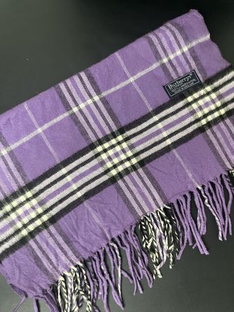 Écharpe Burberry violet à Carreaux